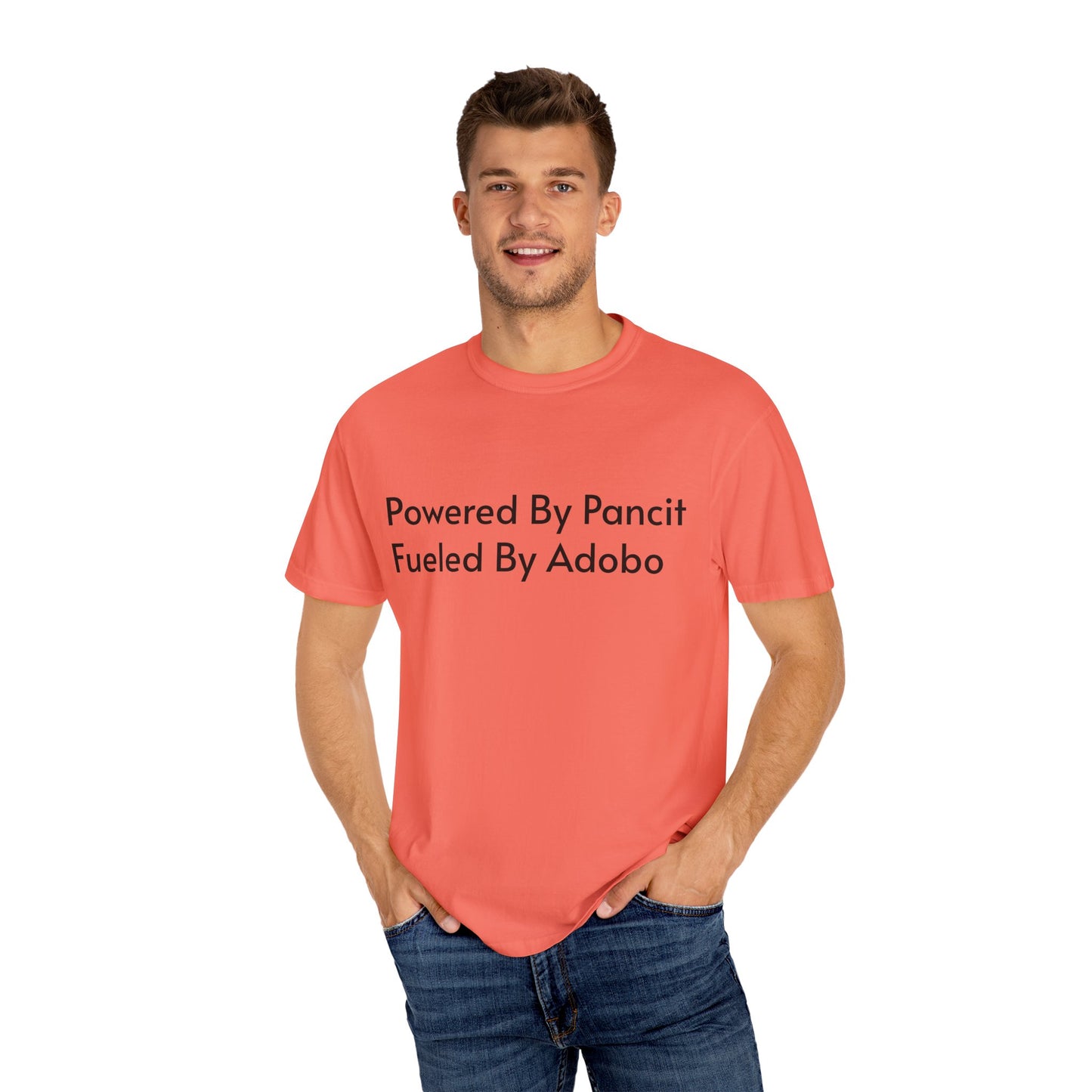 Powered By Pancit Fueled By Adobo Unisex T-Shirt – Comfort Food Love Tee