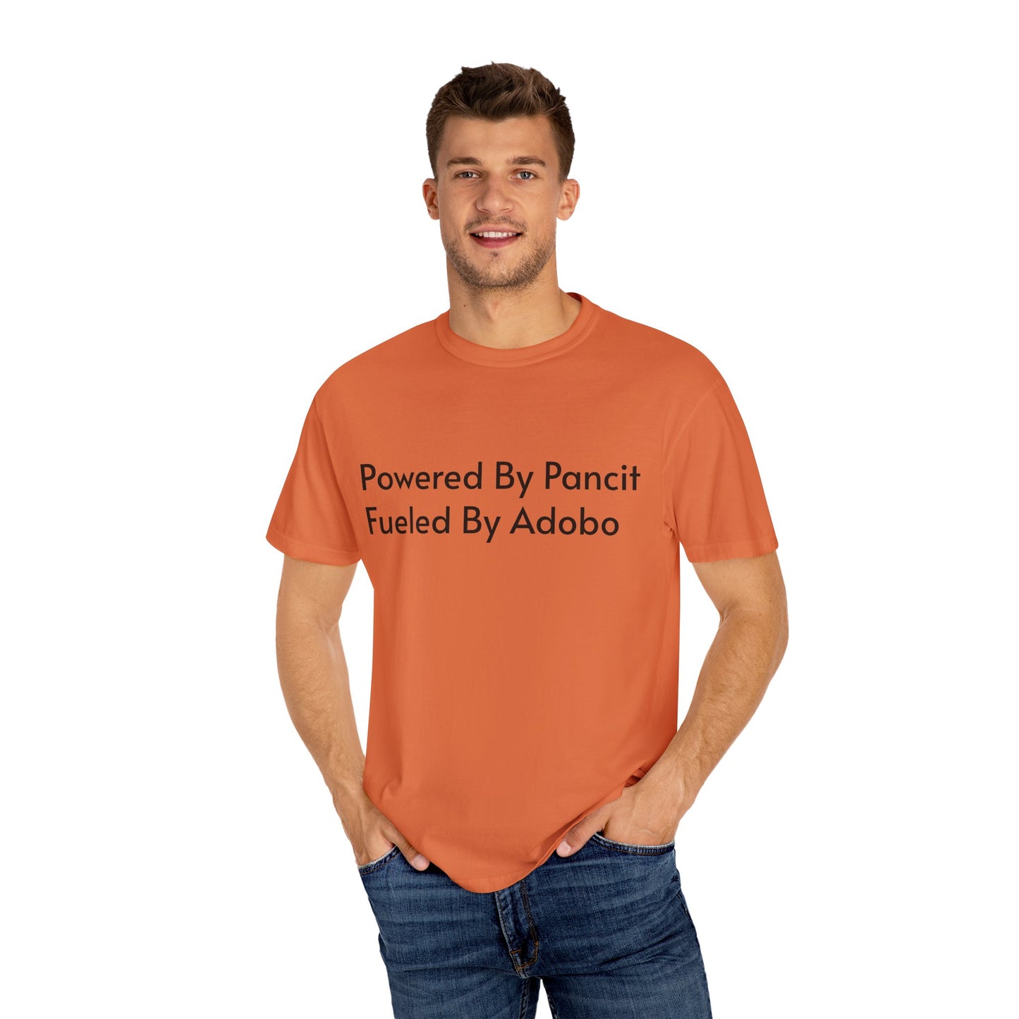 Powered By Pancit Fueled By Adobo Unisex T-Shirt – Comfort Food Love Tee