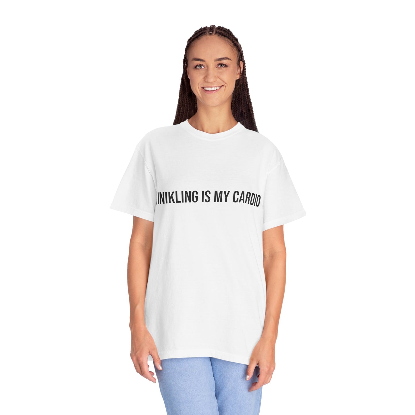 Funny Unisex Garment-Dyed T-Shirt - 'Tinkling is My Cardio'
