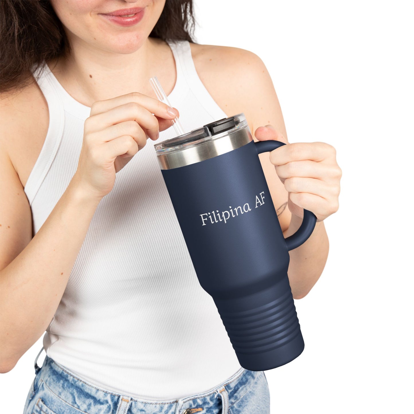 40oz Insulated Travel Mug - Filipina AF, Perfect for Coffee Lovers