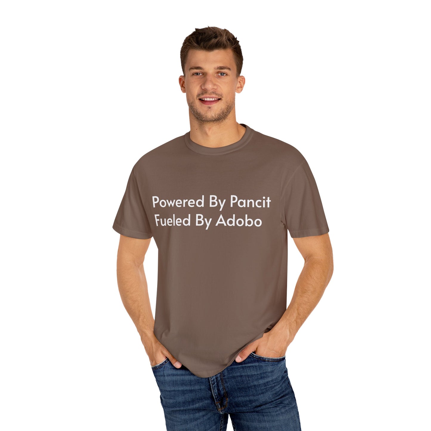 Powered By Pancit Fueled By Adobo Unisex T-Shirt – Comfort Food Love Tee