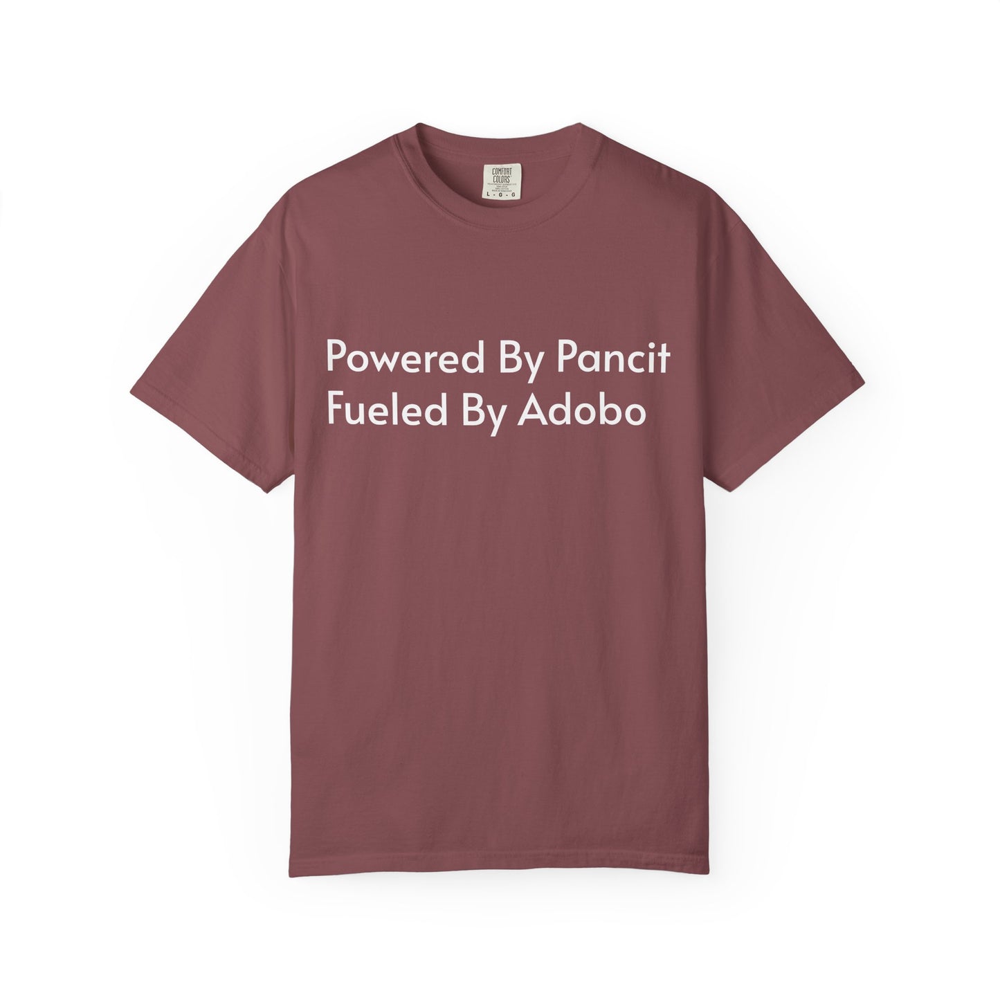 Powered By Pancit Fueled By Adobo Unisex T-Shirt – Comfort Food Love Tee