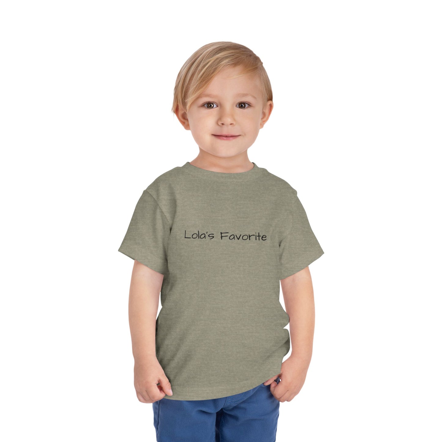 Toddler Short Sleeve Tee - "Lola's Favorite" - Cute Kids Gift, Birthday, Family Outing, Everyday Playwear, Fun T-Shirt