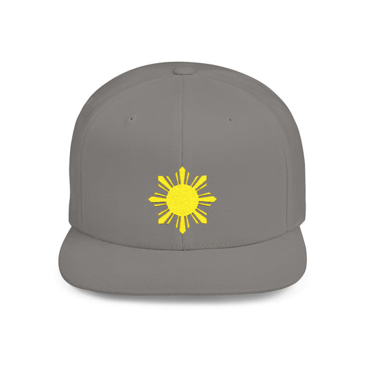 Filipino Pride Flat Bill Snapback Hat - Casual Summer Style
