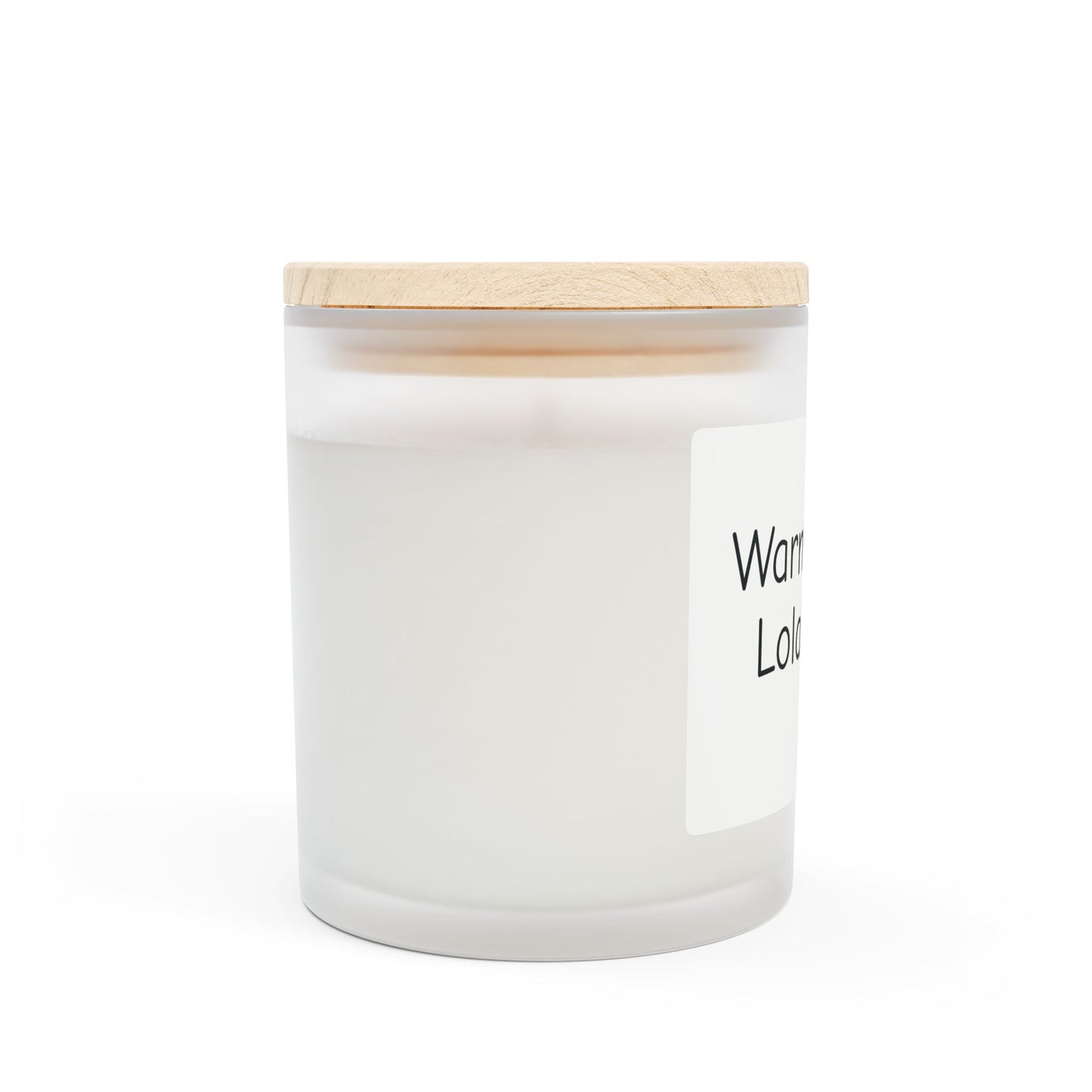 Personalized Frosted Glass Candle - "Warmth Like Lola's Hug" - 11oz Aromatherapy Gift