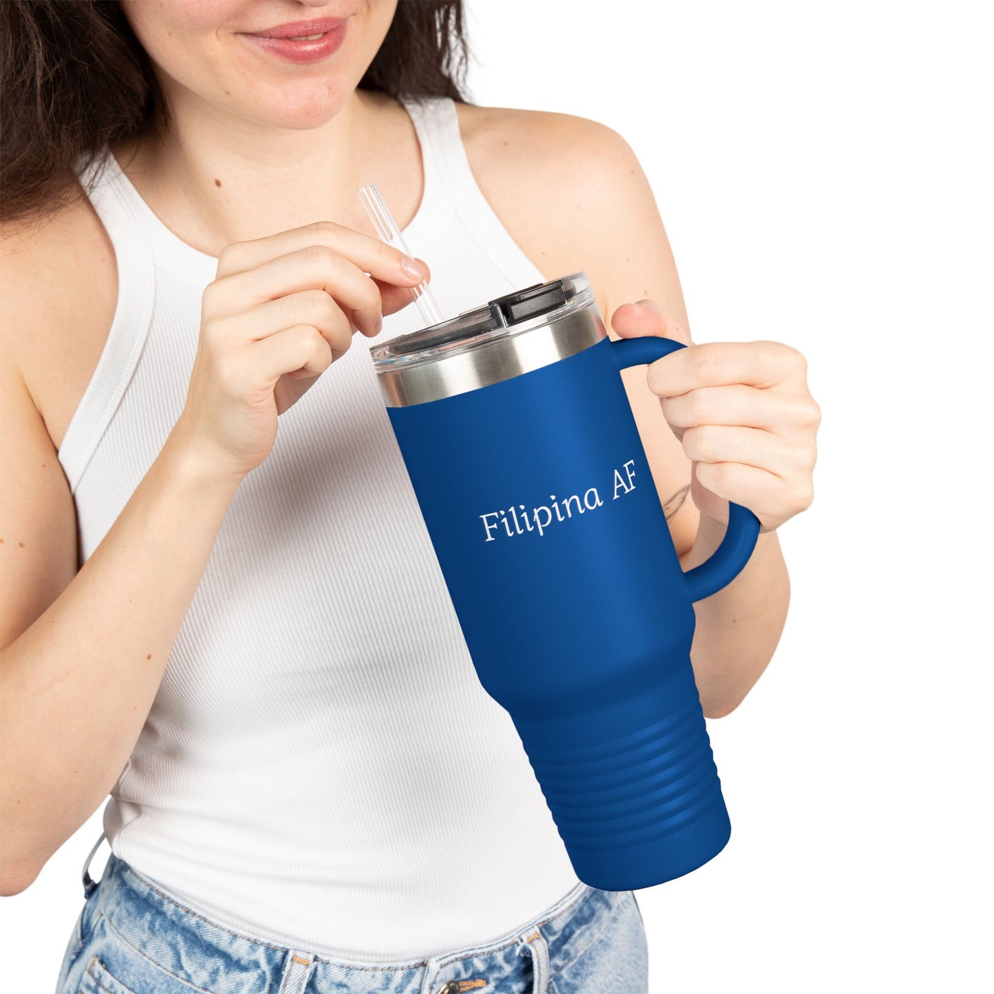 40oz Insulated Travel Mug - Filipina AF, Perfect for Coffee Lovers