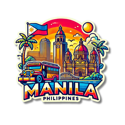 Manila Philippines Souvenir Sticker For Car Laptop-0