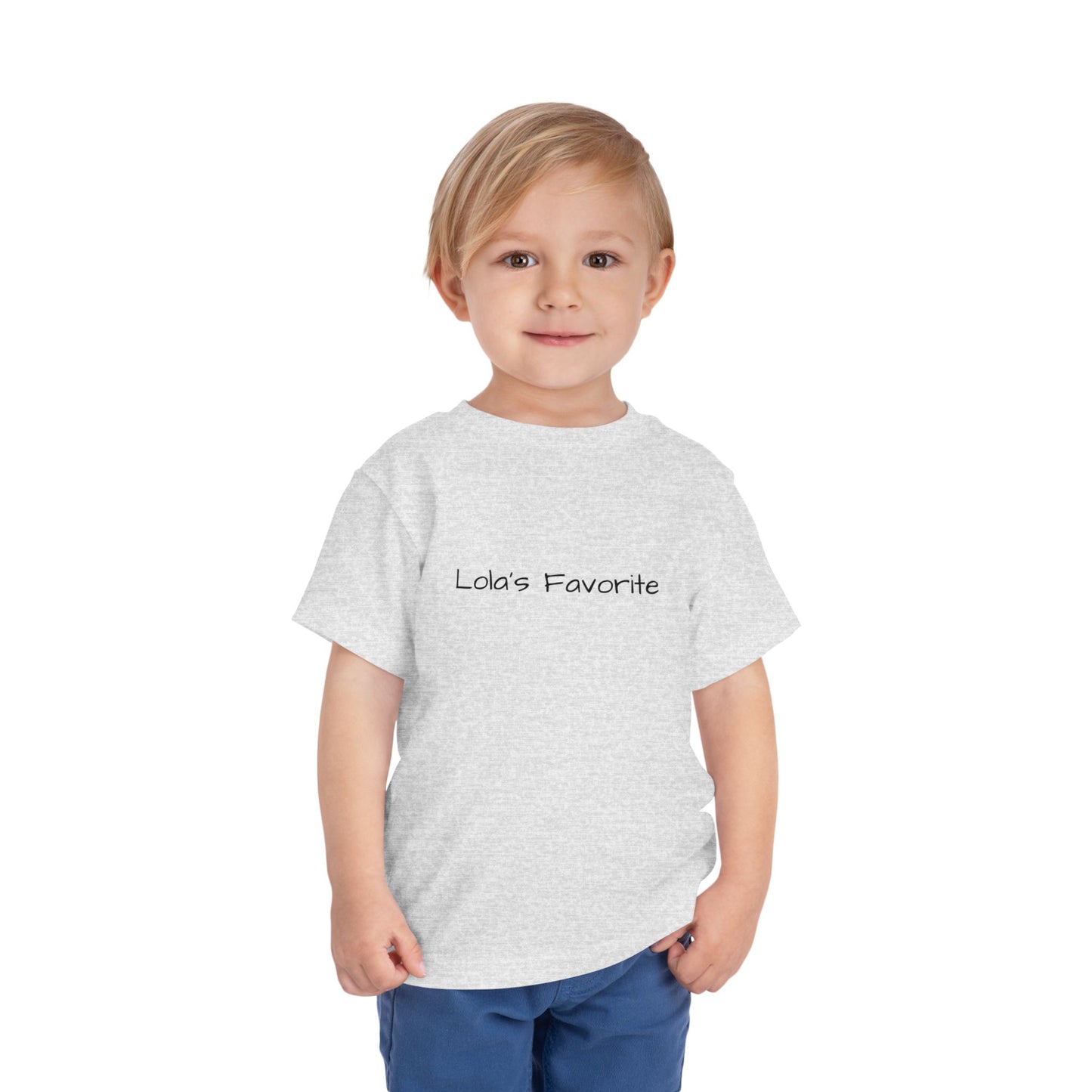 Toddler Short Sleeve Tee - "Lola's Favorite" - Cute Kids Gift, Birthday, Family Outing, Everyday Playwear, Fun T-Shirt