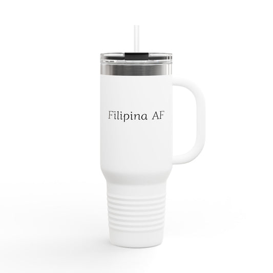 40oz Insulated Travel Mug - Filipina AF, Perfect for Coffee Lovers