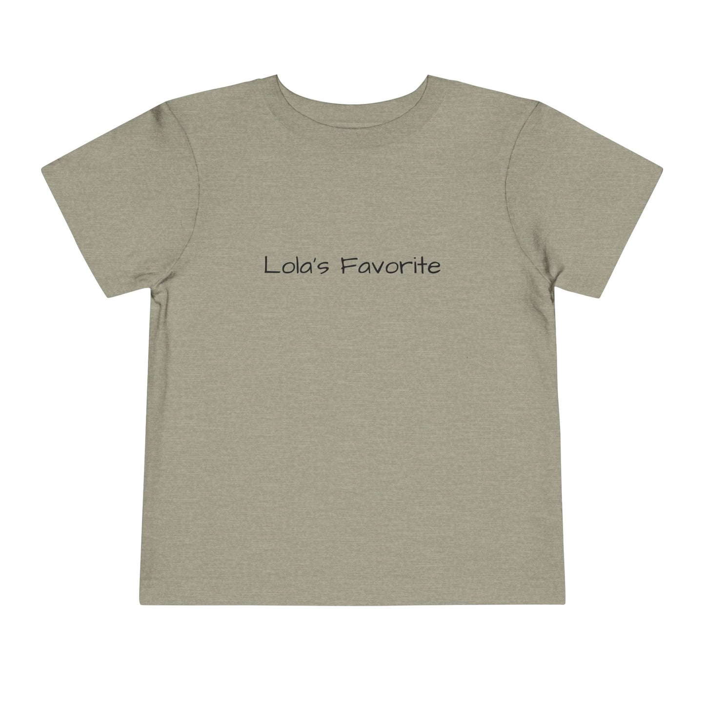 Toddler Short Sleeve Tee - "Lola's Favorite" - Cute Kids Gift, Birthday, Family Outing, Everyday Playwear, Fun T-Shirt
