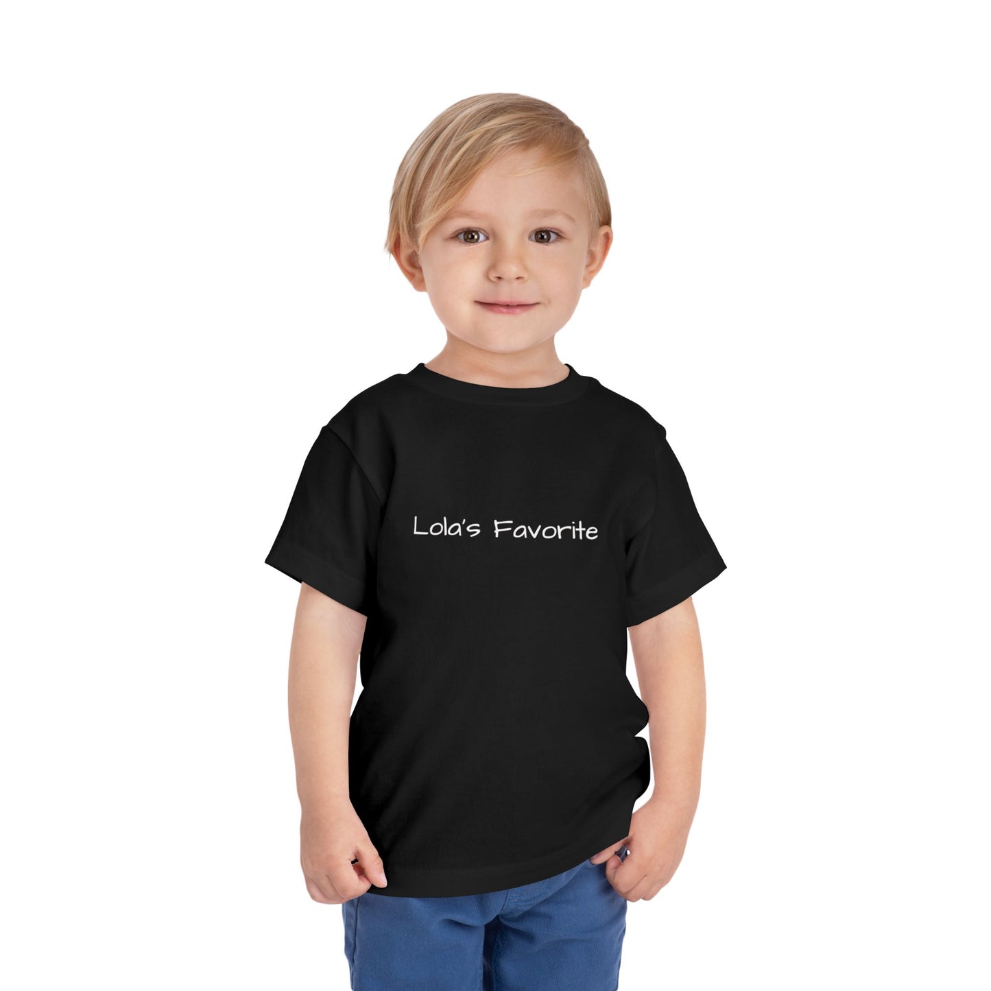 Toddler Short Sleeve Tee - "Lola's Favorite" - Cute Kids Gift, Birthday, Family Outing, Everyday Playwear, Fun T-Shirt