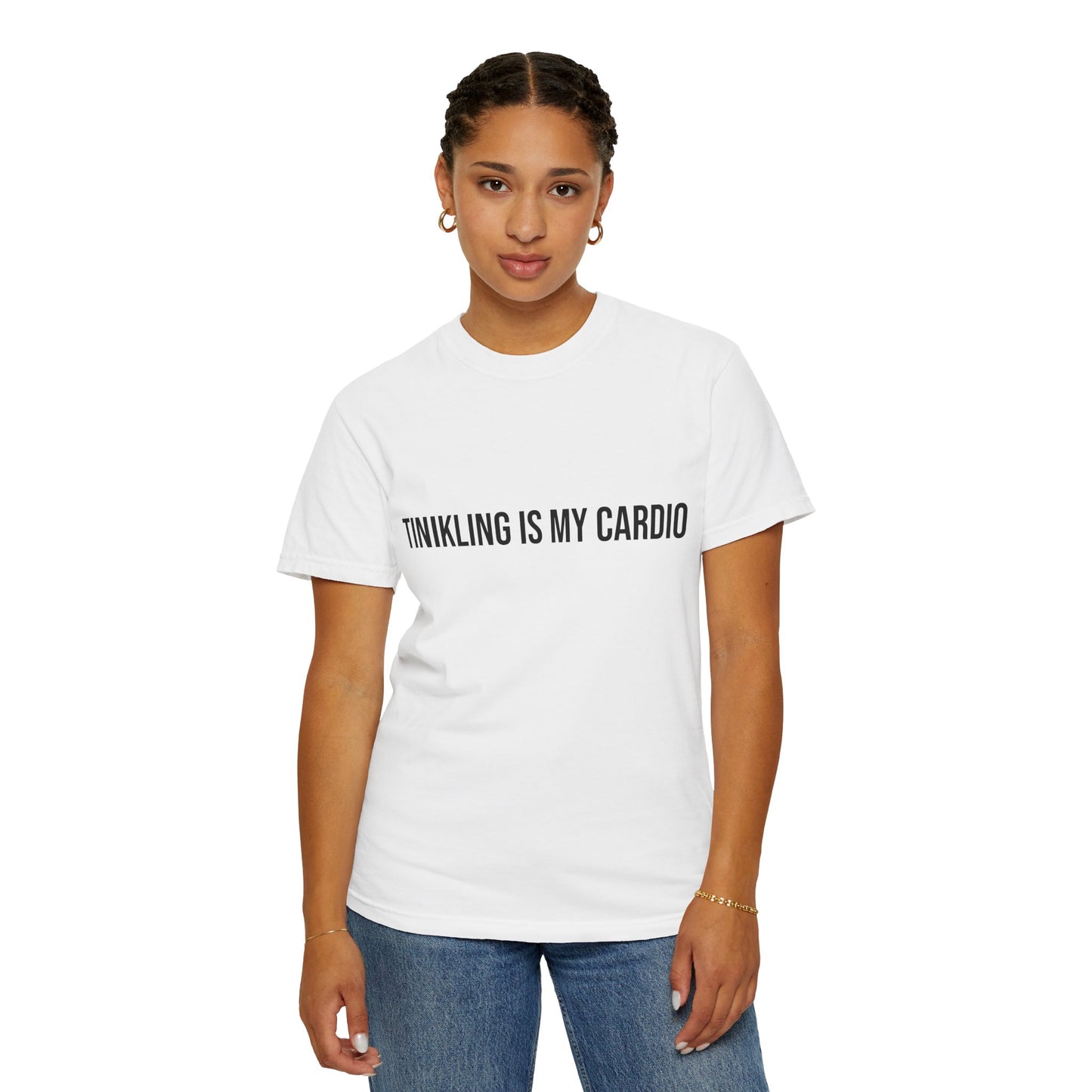 Funny Unisex Garment-Dyed T-Shirt - 'Tinkling is My Cardio'