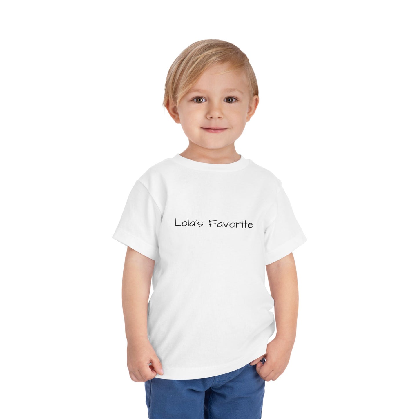 Toddler Short Sleeve Tee - "Lola's Favorite" - Cute Kids Gift, Birthday, Family Outing, Everyday Playwear, Fun T-Shirt
